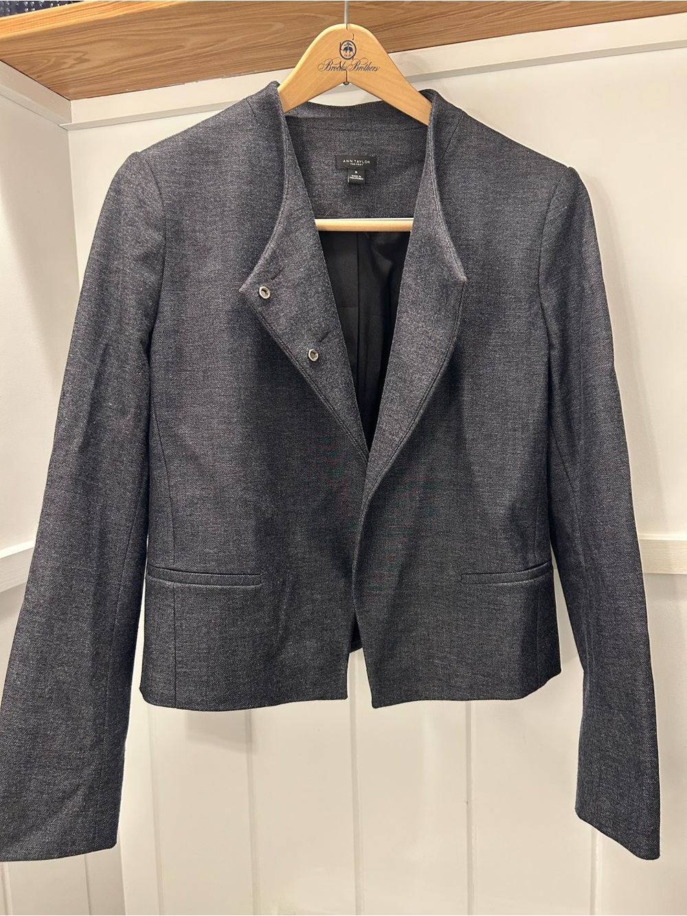 Cropped Open-Front Blazer